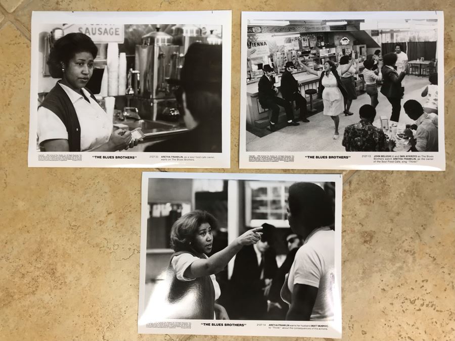(3) Vintage 1980 The Blues Brothers Movie Memorabilia 8 X 10 Photos Aretha Franklin [Photo 1]