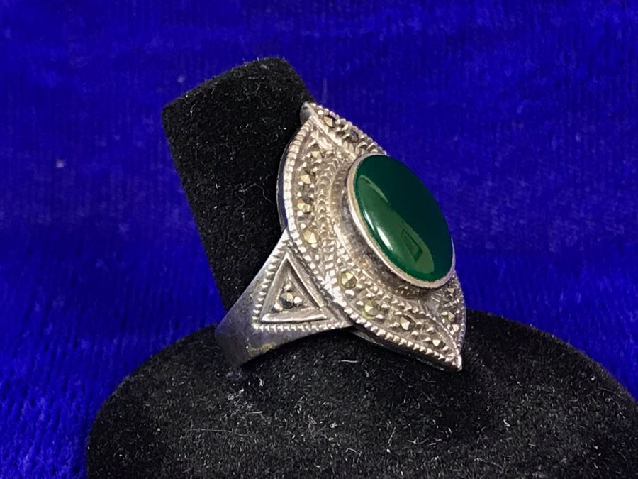 Vintage Signed Sterling Silver Ring 7g Size 8.25 [Photo 5]