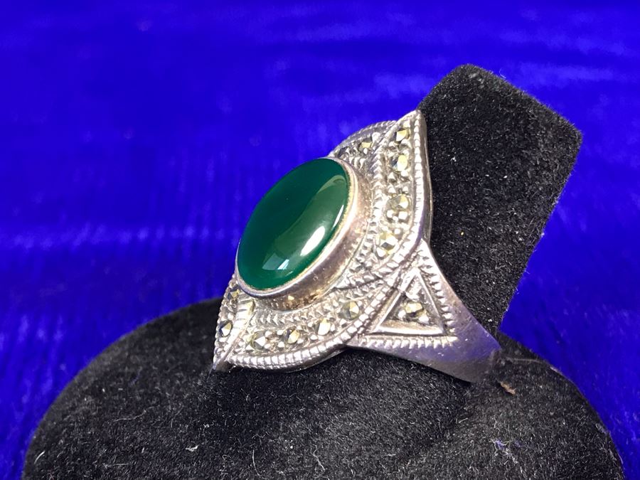 Vintage Signed Sterling Silver Ring 7g Size 8.25 [Photo 4]