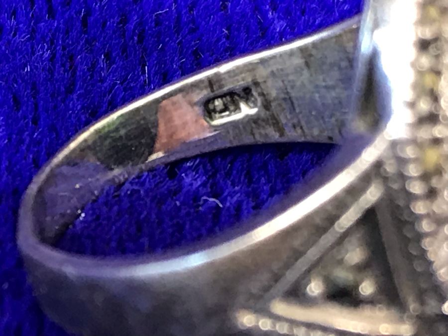 Vintage Signed Sterling Silver Ring 7g Size 8.25 [Photo 8]