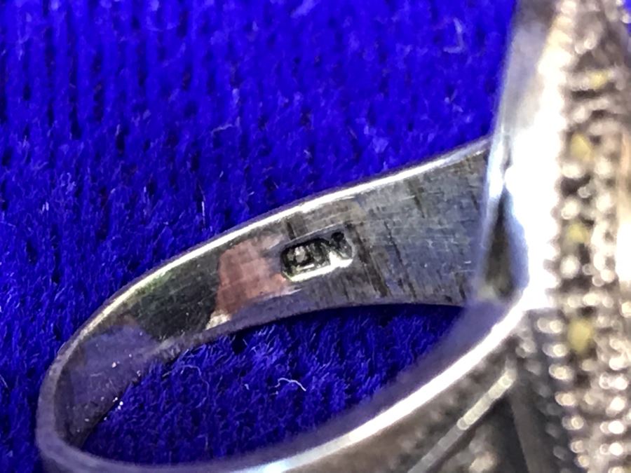 Vintage Signed Sterling Silver Ring 7g Size 8.25 [Photo 9]