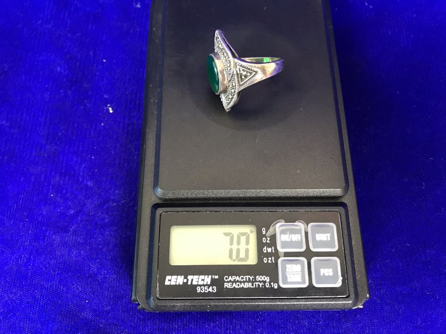 Vintage Signed Sterling Silver Ring 7g Size 8.25 [Photo 10]