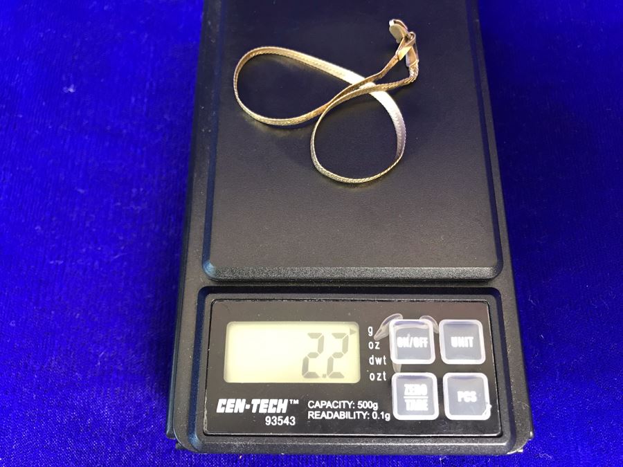 14K Gold Chain Bracelet Italy AH 2.2g [Photo 7]