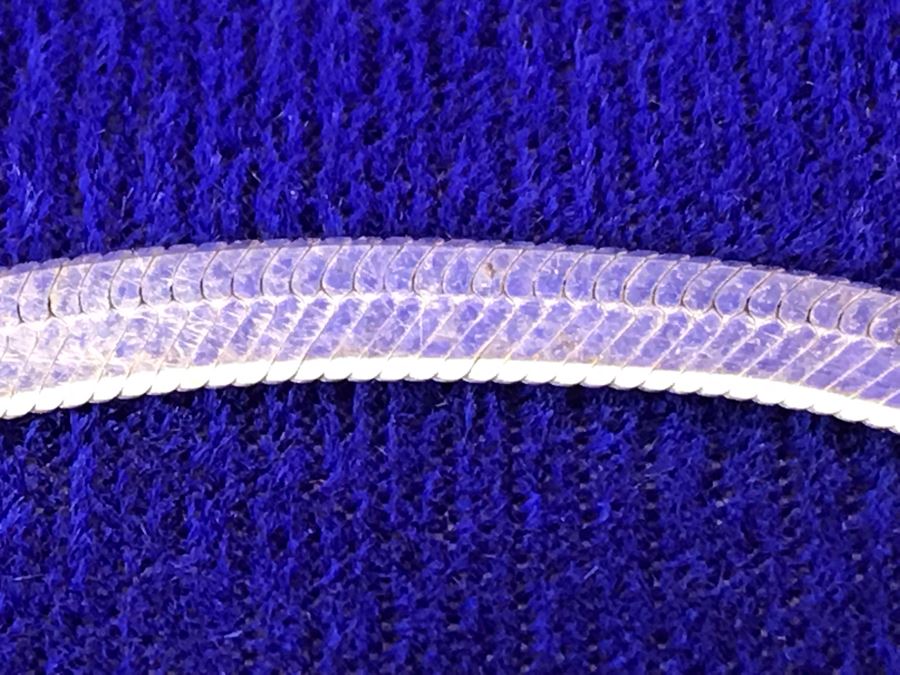 Vintage Sterling Silver Heart Pendant Bracelet Italy 7.2g [Photo 5]