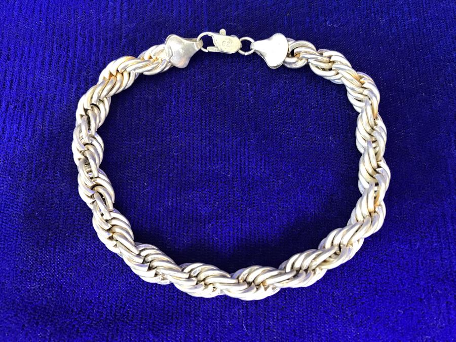 Vintage Sterling Silver Chunky Bracelet 8'L 20.4g [Photo 2]