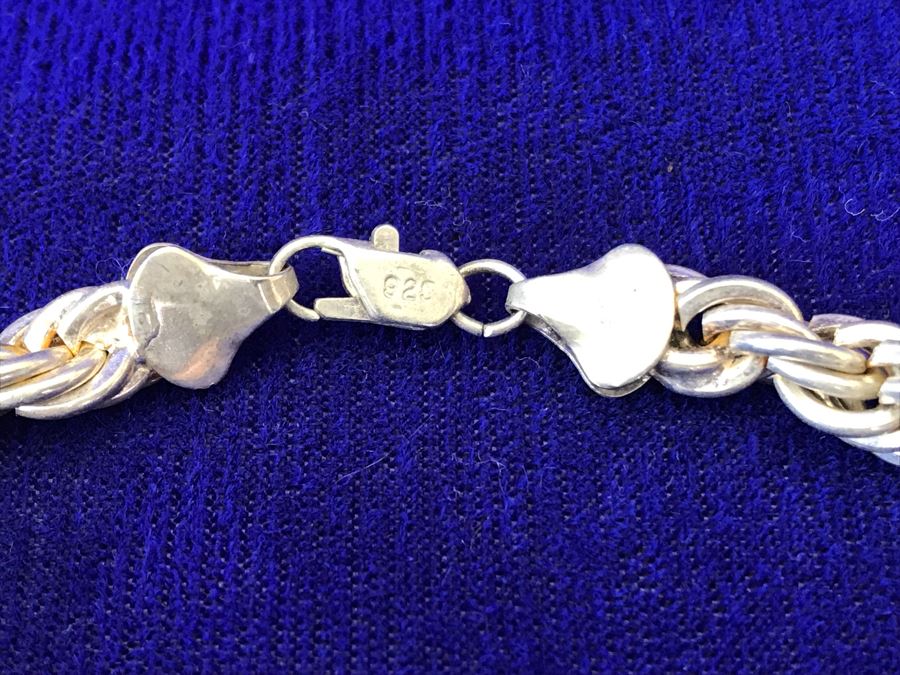 Vintage Sterling Silver Chunky Bracelet 8'L 20.4g [Photo 4]