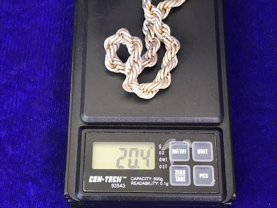 Vintage Sterling Silver Chunky Bracelet 8'L 20.4g [Photo 6]