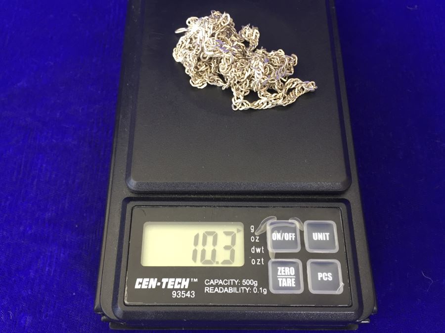 Pair Of Vintage Sterling Silver Italy 18' Necklaces 10.3g TW [Photo 5]