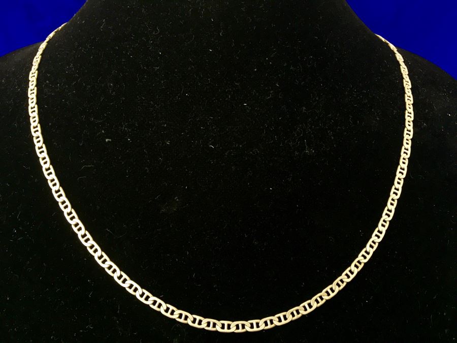 Vintage Sterling Silver Chain Necklace Italy 24'L 15g [Photo 1]