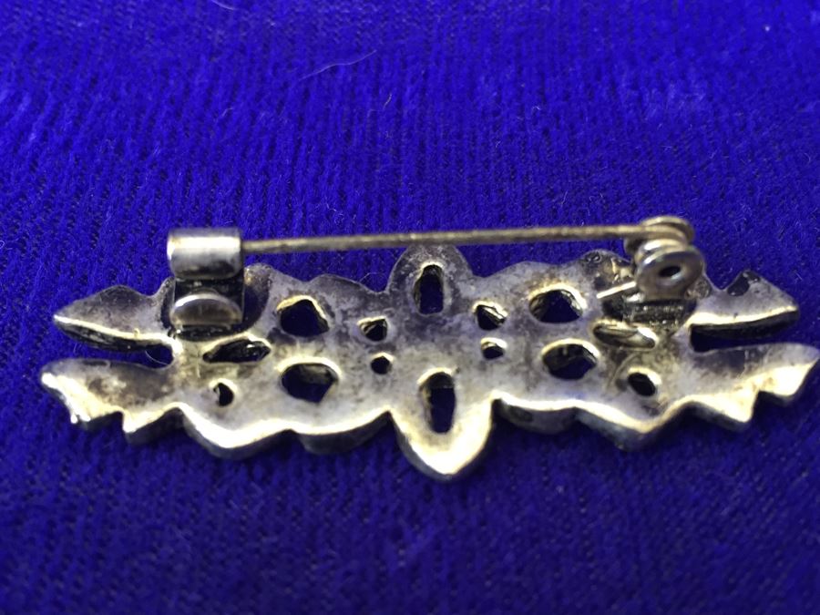 Vintage Sterling Silver Brooch Pin 6.1g