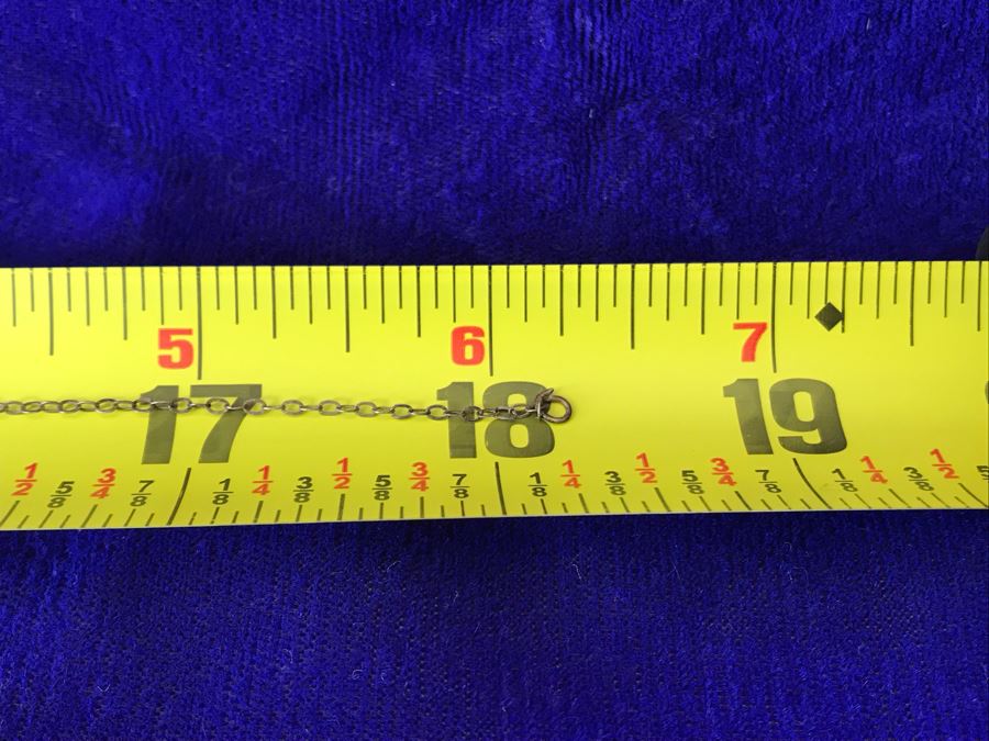 Vintage Sterling Silver Pendant With 18' Sterling Silver Chain Necklace 3.7g [Photo 7]