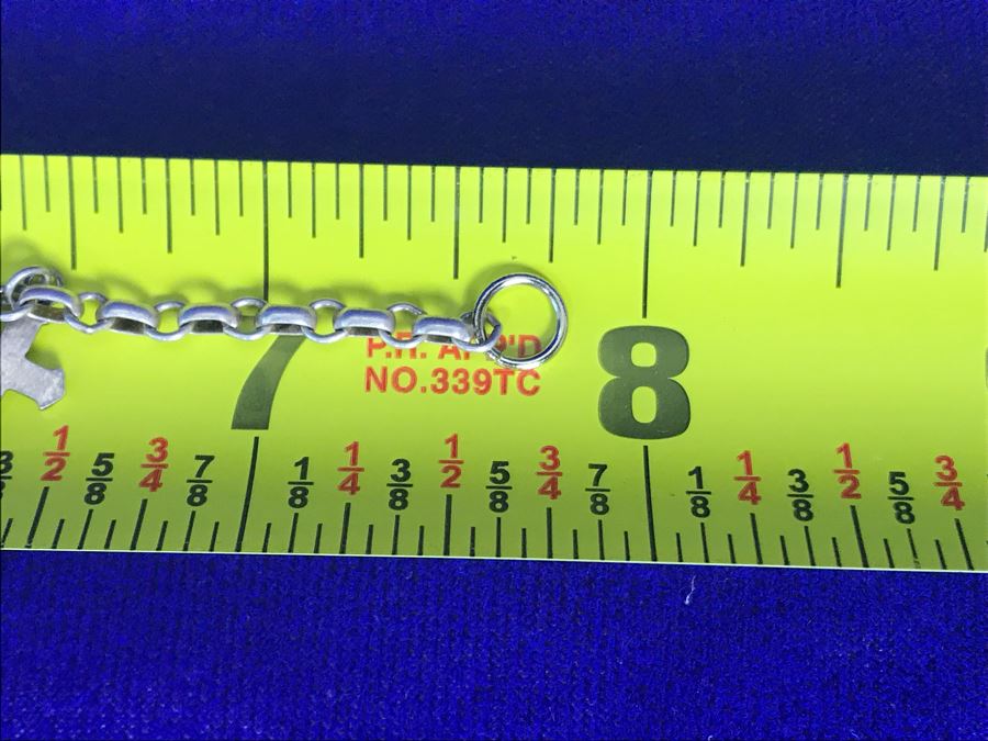 Vintage Sterling Silver Charm Bracelet 8' 14.4g [Photo 10]