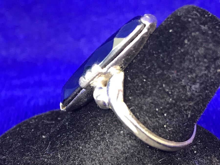 Vintage Signed Sterling Silver Ring 6.4g Size 7.5 [Photo 5]