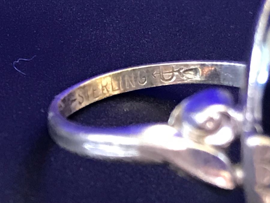 Vintage Signed Sterling Silver Ring 6.4g Size 7.5 [Photo 8]