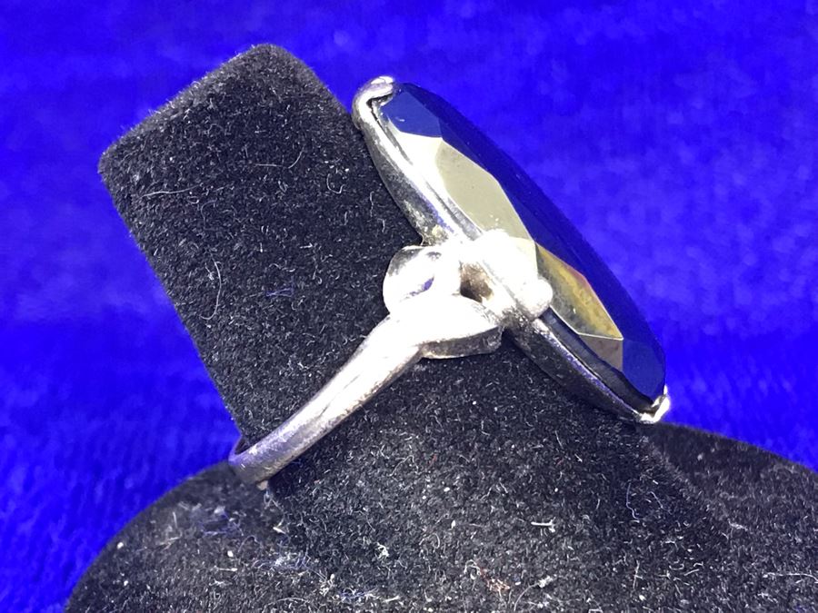 Vintage Signed Sterling Silver Ring 6.4g Size 7.5 [Photo 4]