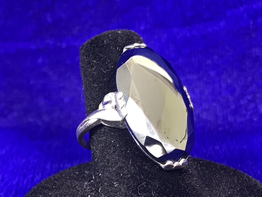 Vintage Signed Sterling Silver Ring 6.4g Size 7.5 [Photo 3]