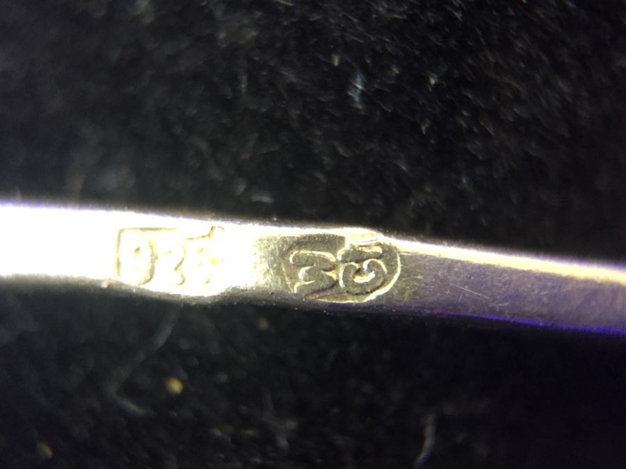 Vintage Signed Sterling Silver Amber Ring 3g Size 7 [Photo 9]