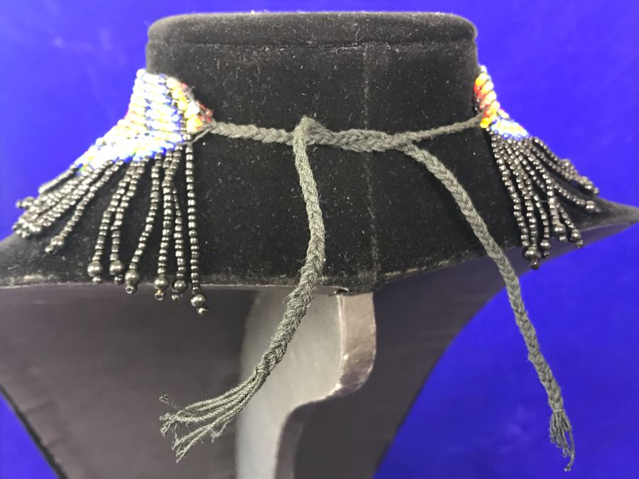 Beaded Long Tassle Choker Necklace [Photo 7]