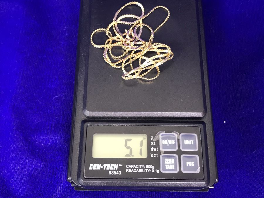 14K Gold Made In Italy Triple-Strand 14' Necklace 5.1g [Photo 5]