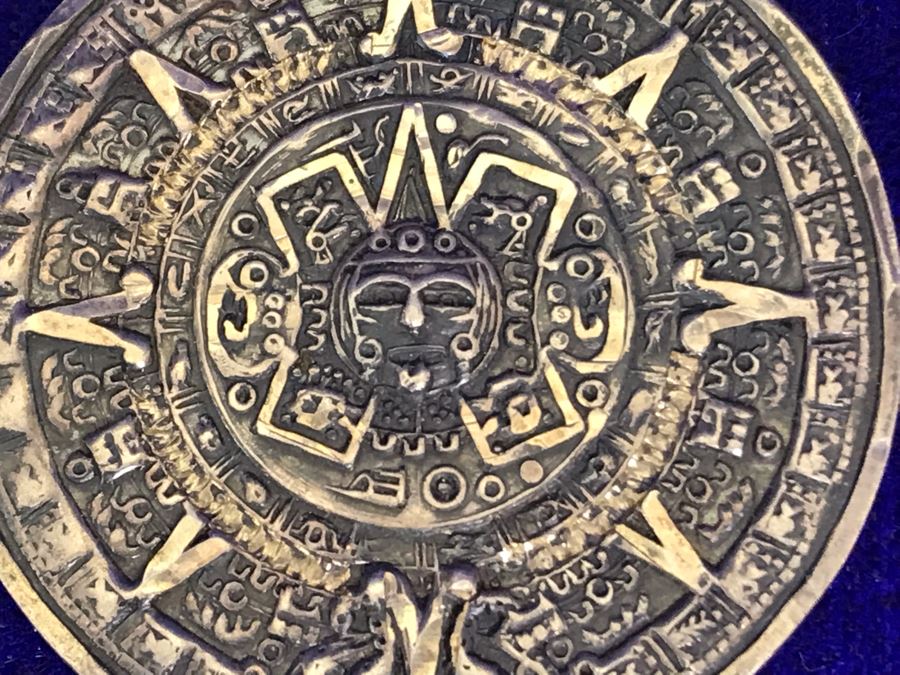 Vintage Sterling Silver Mexican Signed Pendant Necklace 8.6g [Photo 4]