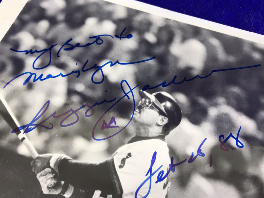 1988 Hand Signed Autograph Of Reggie Jackson 8 X 10 Photograph California Angels  [Photo 6]