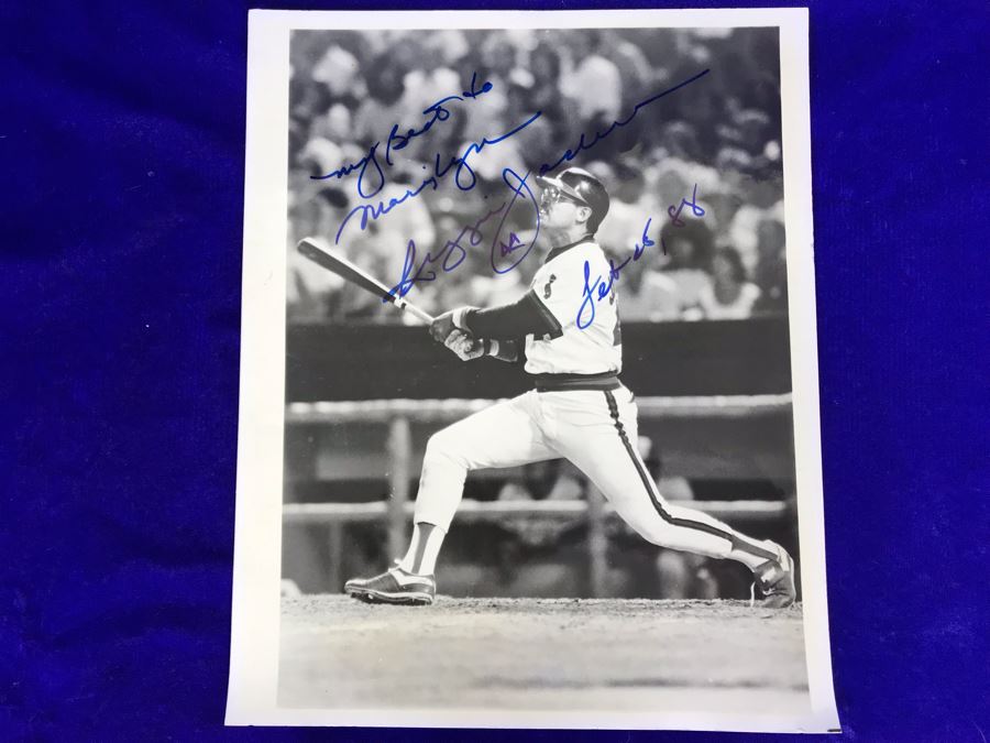 1988 Hand Signed Autograph Of Reggie Jackson 8 X 10 Photograph California Angels  [Photo 2]