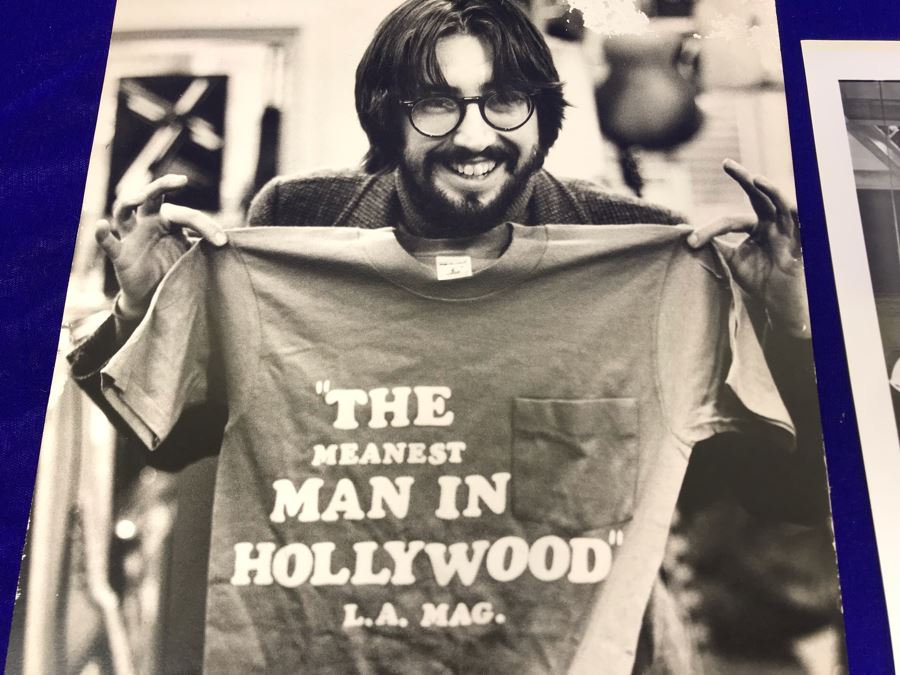 Vintage 1980 The Blues Brothers Movie Memorabilia 8 X 10 Photos John Landis Director Holding Up T-Shirt The Meanest Man In Hollywood L.A. Mag  [Photo 3]