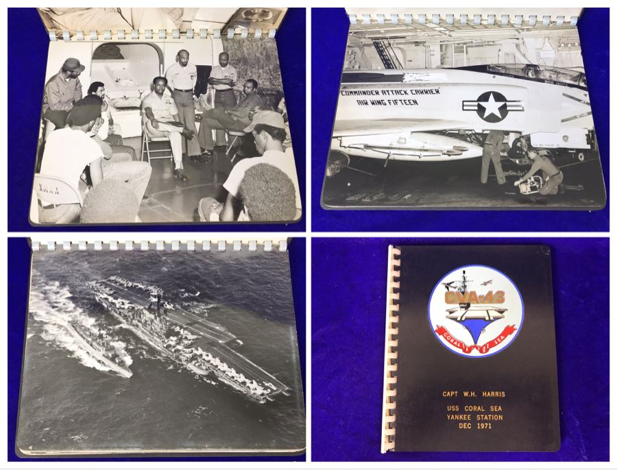 USS Coral Sea CVA-43 Capt W.H. Harris Yankee Station Dec 1971 US Navy Midway-Class Aircraft Carrier Ship Photos Book [Photo 1]
