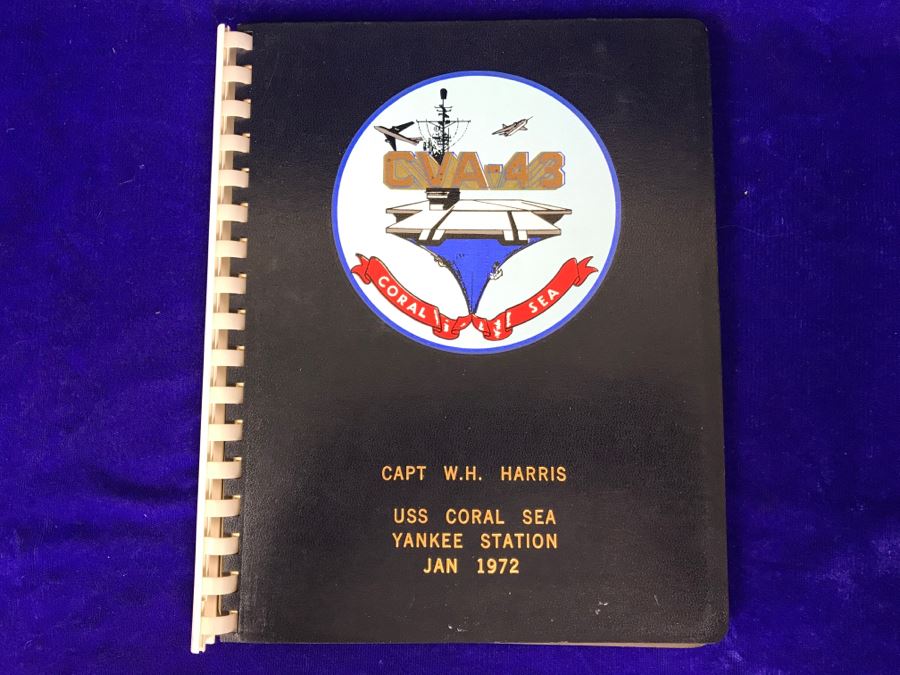 USS Coral Sea CVA-43 Capt W.H. Harris Yankee Station Jan 1972 US Navy Midway-Class Aircraft Carrier Ship Photos Book [Photo 2]