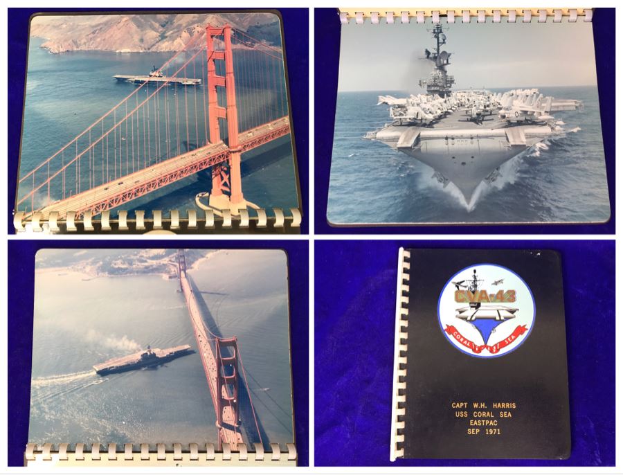 USS Coral Sea CVA-43 Capt W.H. Harris Yankee Station Sep 1971 US Navy Midway-Class Aircraft Carrier Ship Photos Book [Photo 1]