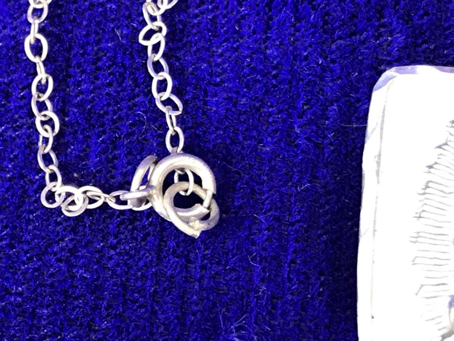 (3) Sterling Silver Religious Pendants And Sterling Silver Chain Necklace 7.9g [Photo 7]