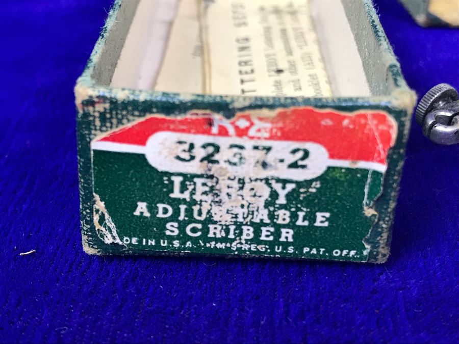 Vintage 14K Gold Sheaffer's Fountain Pen, Cross Ballpoint Pen And Leroy Adjustable Scriber Lettering Kit With Box  [Photo 12]