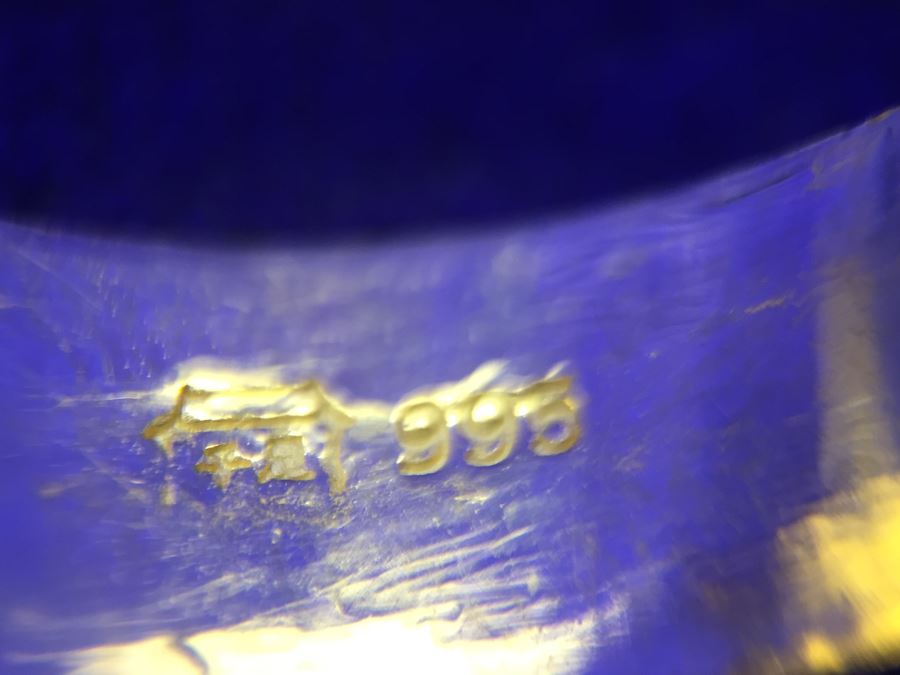 JUST ADDED - 24K 995 Gold Signed Asian Ring Size 6 Heavy 7.9g [Photo 15]