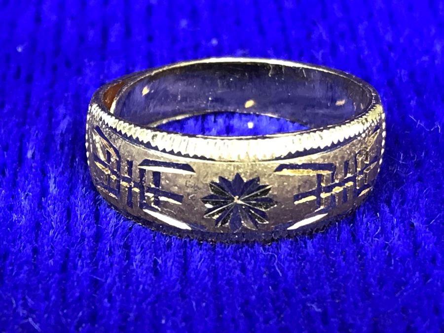 JUST ADDED - 24K 995 Gold Signed Asian Ring Size 6 Heavy 7.9g [Photo 7]