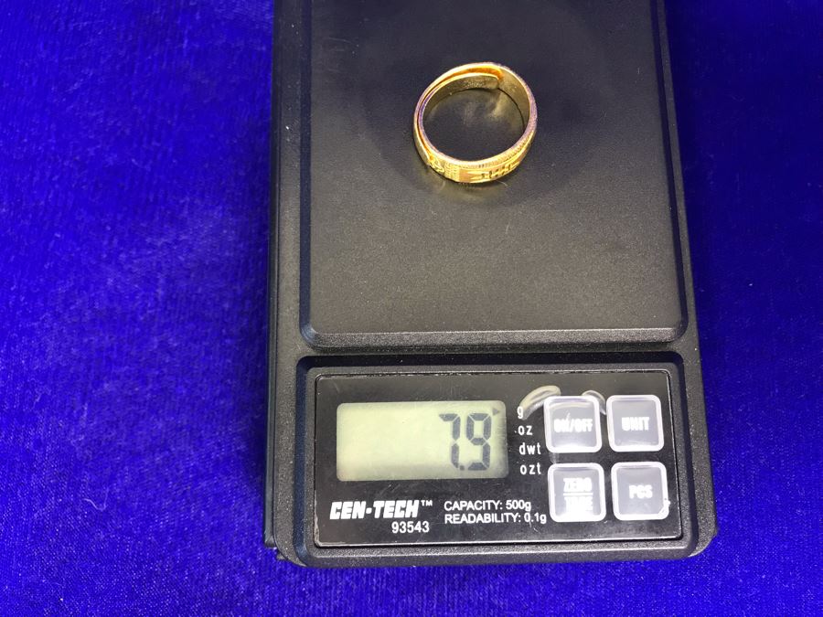 JUST ADDED - 24K 995 Gold Signed Asian Ring Size 6 Heavy 7.9g