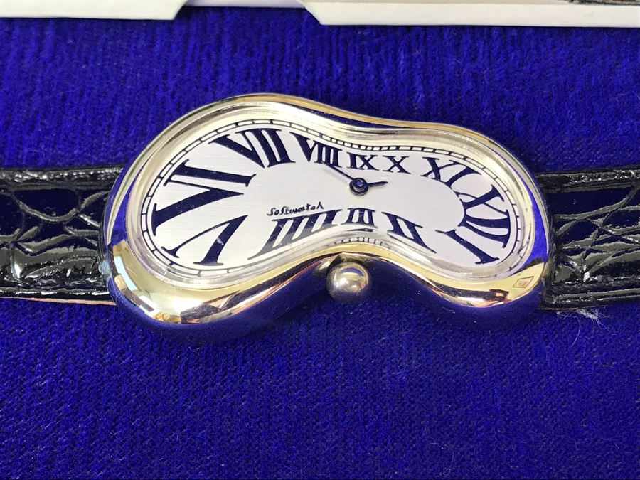 JUST ADDED - New Softwatch By Exaequo Salvador Dali Inspired Melting Time Watch In Box [Photo 5]