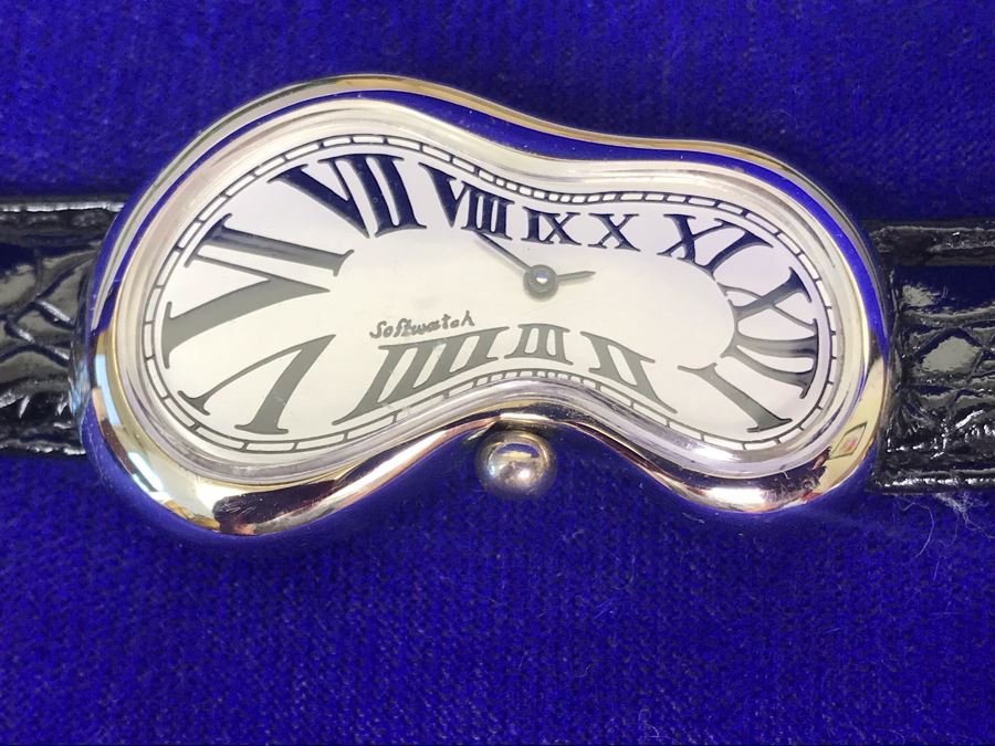 JUST ADDED - New Softwatch By Exaequo Salvador Dali Inspired Melting Time Watch In Box [Photo 3]