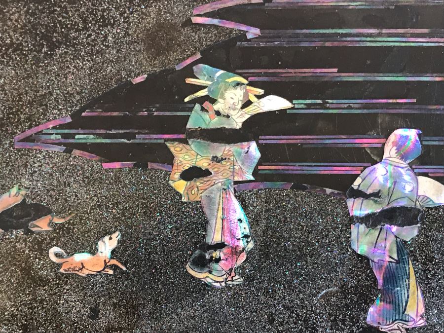 Stunning Antique Japanese Mother Of Pearl Inlay Tansu Chest Cabinet - See Details [Photo 45]