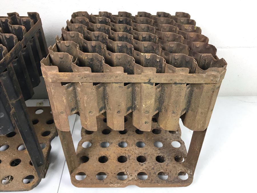 Pair Of Vintage Metal Holders Containers For Garden Tools [Photo 3]