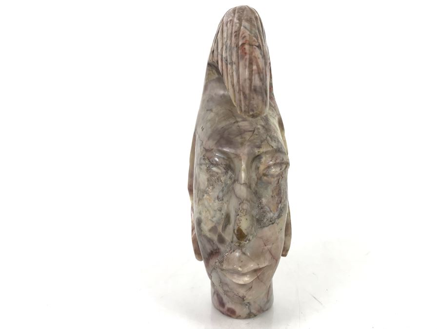 Carved Marble Stone Figure Head Sculpture 6.5'H X 4'W [Photo 10]