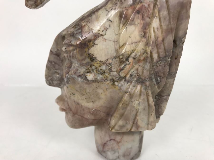 Carved Marble Stone Figure Head Sculpture 6.5'H X 4'W [Photo 3]