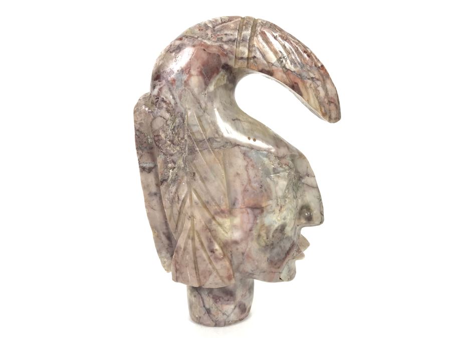 Carved Marble Stone Figure Head Sculpture 6.5'H X 4'W [Photo 5]