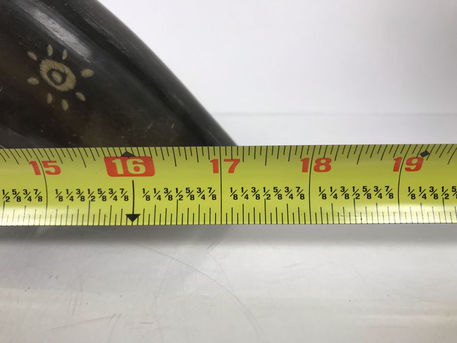 Carved Horn Sculpture Of Fish 18'L X 6'H [Photo 10]