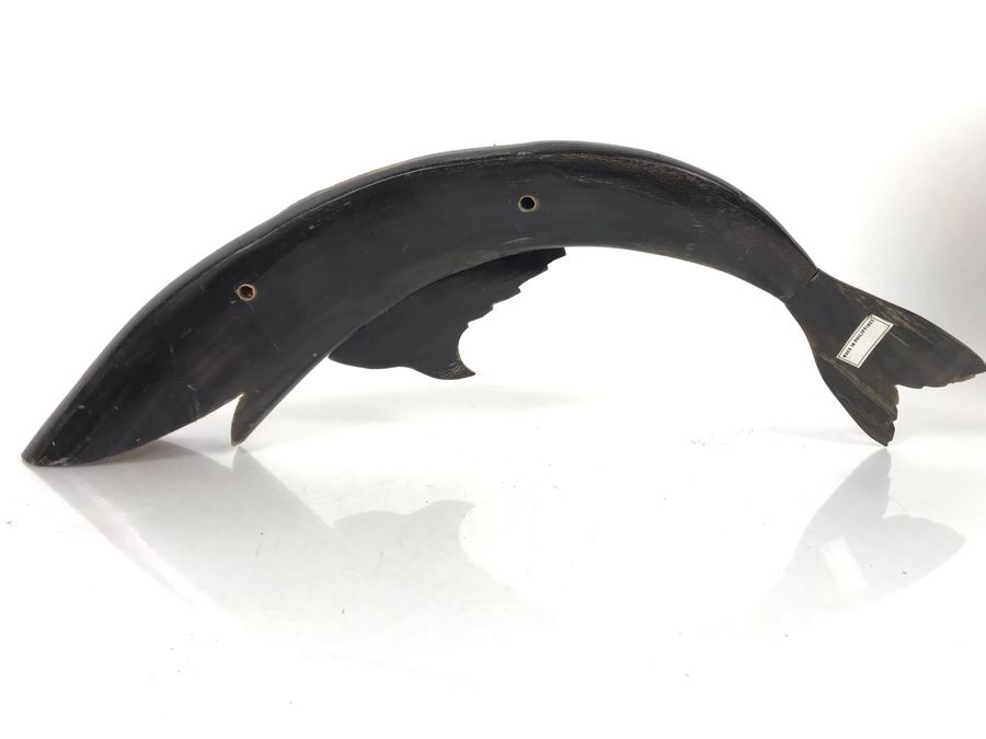 Carved Horn Sculpture Of Fish 18'L X 6'H [Photo 8]
