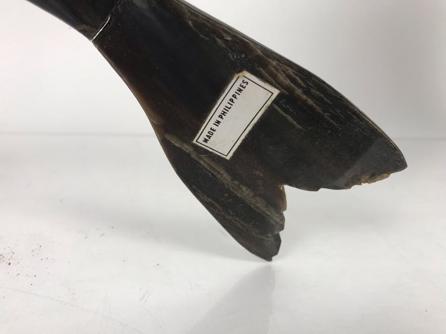 Carved Horn Sculpture Of Fish 18'L X 6'H [Photo 9]