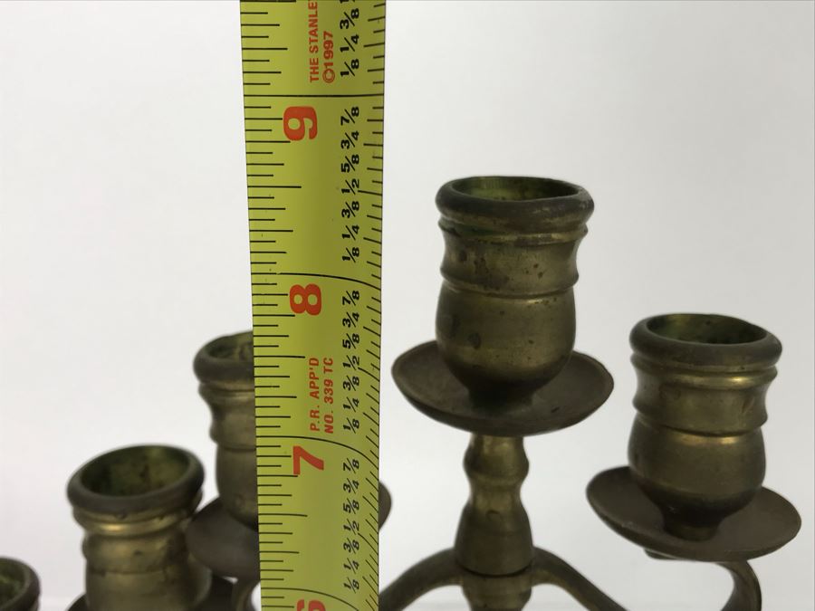 Vintage Brass Candelabra With Old Brass Horse Drawn Cart Toy [Photo 19]