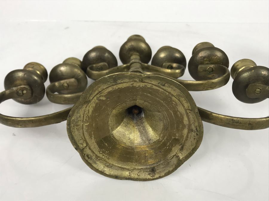 Vintage Brass Candelabra With Old Brass Horse Drawn Cart Toy [Photo 16]