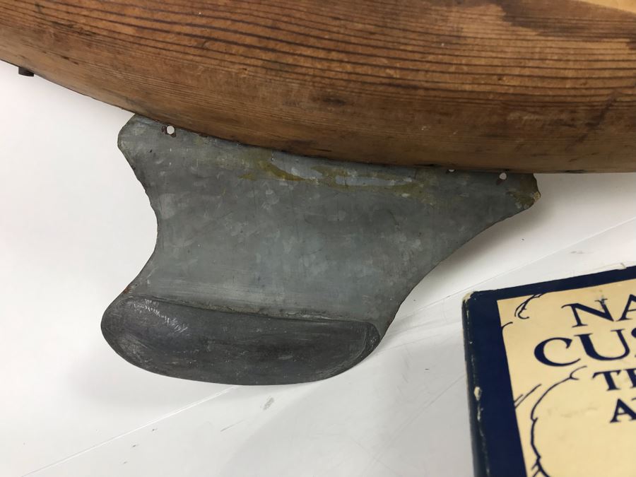 Vintage Wooden Ship 23'L X 9'H And 1939 Naval Customs Traditions And Usage Book From US Naval Insitute Annapolis, MD [Photo 5]