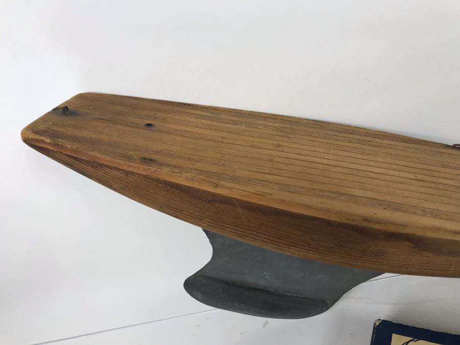 Vintage Wooden Ship 23'L X 9'H And 1939 Naval Customs Traditions And Usage Book From US Naval Insitute Annapolis, MD [Photo 7]