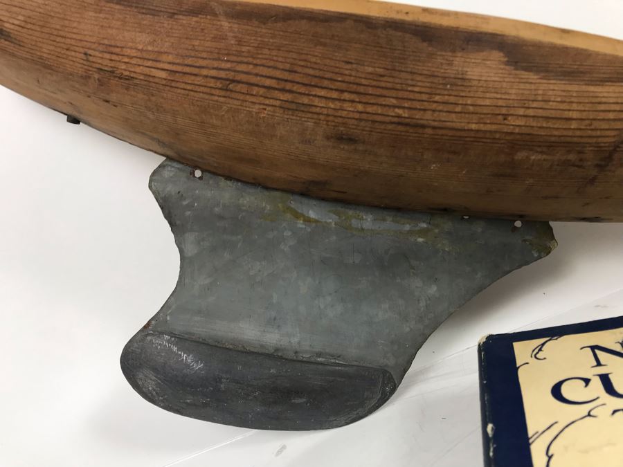 Vintage Wooden Ship 23'L X 9'H And 1939 Naval Customs Traditions And Usage Book From US Naval Insitute Annapolis, MD [Photo 8]